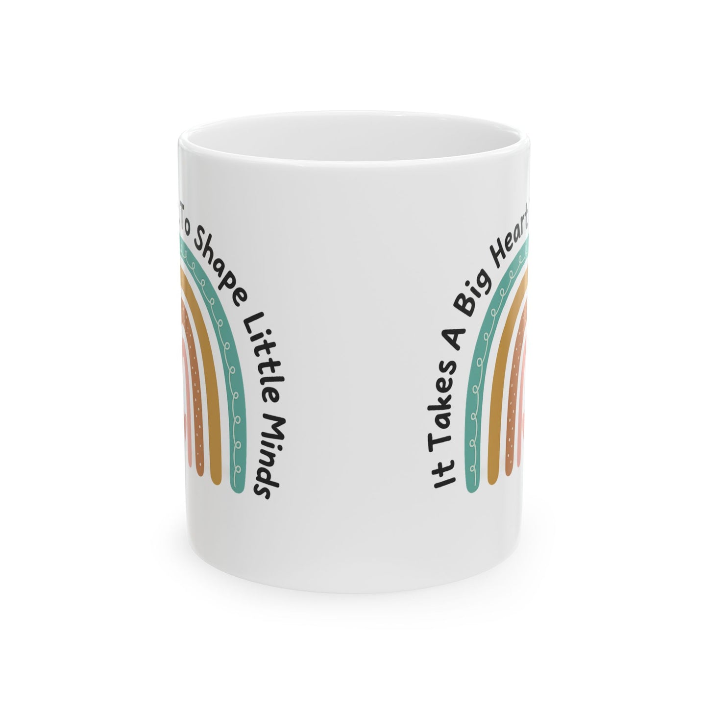 Inspirational Rainbow Ceramic Mug, Teacher Gift, Heartwarming Coffee Cup, Unique Mug for Educators, Cute Mug for Moms, Back to School Gift