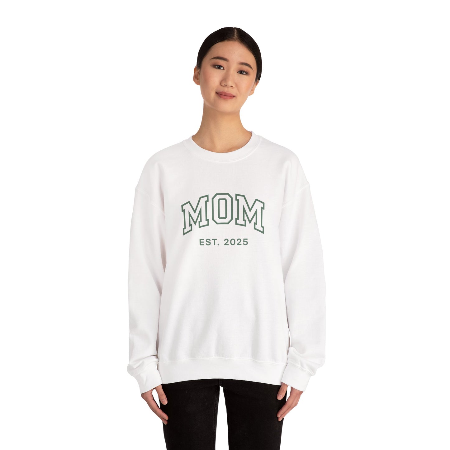 Mom Life Unisex Heavy Blend Crewneck Sweatshirt, Mother's Day Gift, Cozy Apparel, Family Gift, EST 2025 Sweatshirt, Birthday Gift