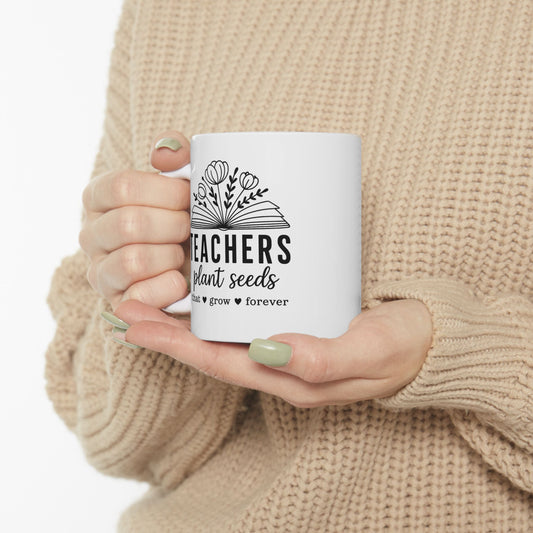 Teacher Inspirational Ceramic Mug, Gift for Educators, Coffee Tea Cup, Classroom Decor, Teacher Appreciation Day