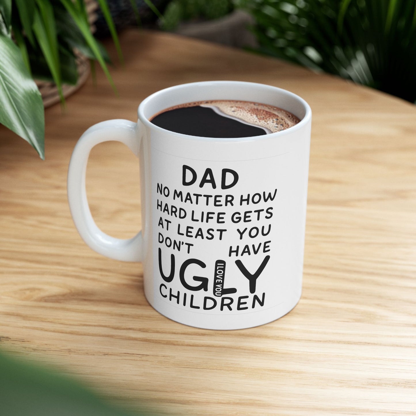 Good Genes Father's Day Mug, Funny Ceramic Mug for Parents, Parenting Gift, Humor Coffee Cup, Unique Quote Mug, Novelty Tea Mug