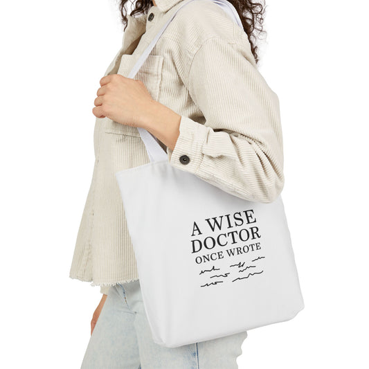 Canvas Tote Bag with Inspirational Doctor Quote - Eco-Friendly Grocery Bag, Beach Bag, Gift for Doctors, Students, and Health Professionals