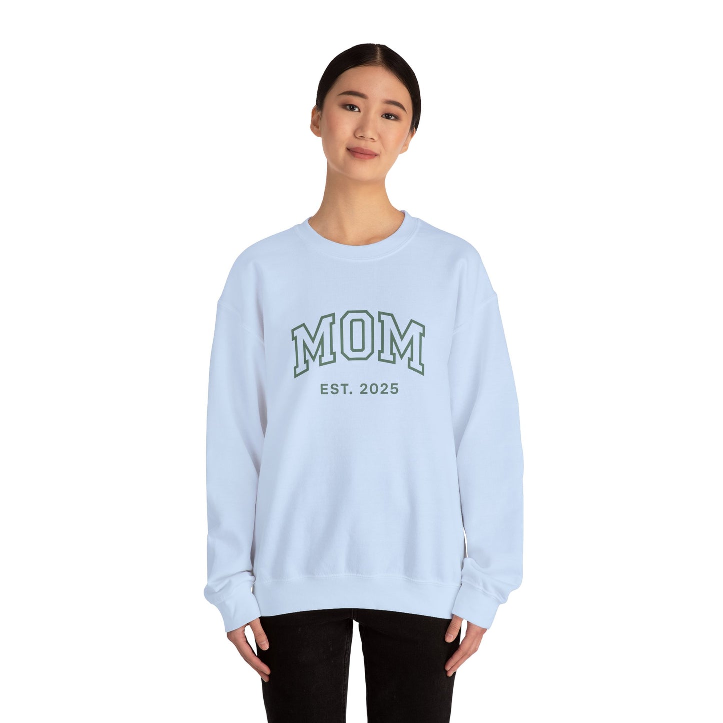 Mom Life Unisex Heavy Blend Crewneck Sweatshirt, Mother's Day Gift, Cozy Apparel, Family Gift, EST 2025 Sweatshirt, Birthday Gift