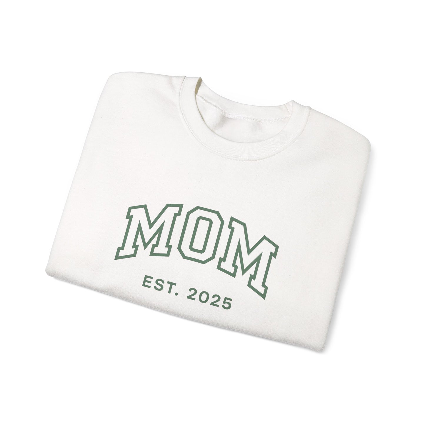 Mom Life Unisex Heavy Blend Crewneck Sweatshirt, Mother's Day Gift, Cozy Apparel, Family Gift, EST 2025 Sweatshirt, Birthday Gift