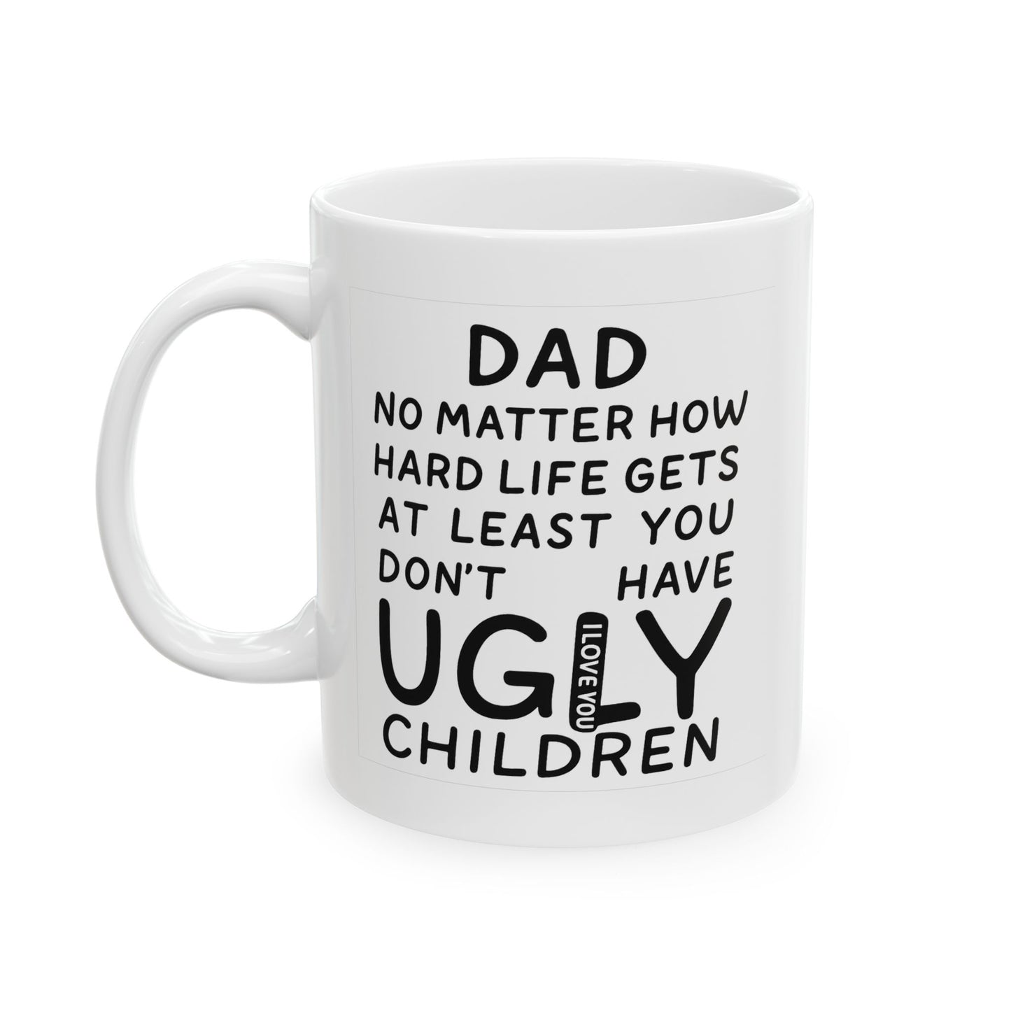Good Genes Father's Day Mug, Funny Ceramic Mug for Parents, Parenting Gift, Humor Coffee Cup, Unique Quote Mug, Novelty Tea Mug
