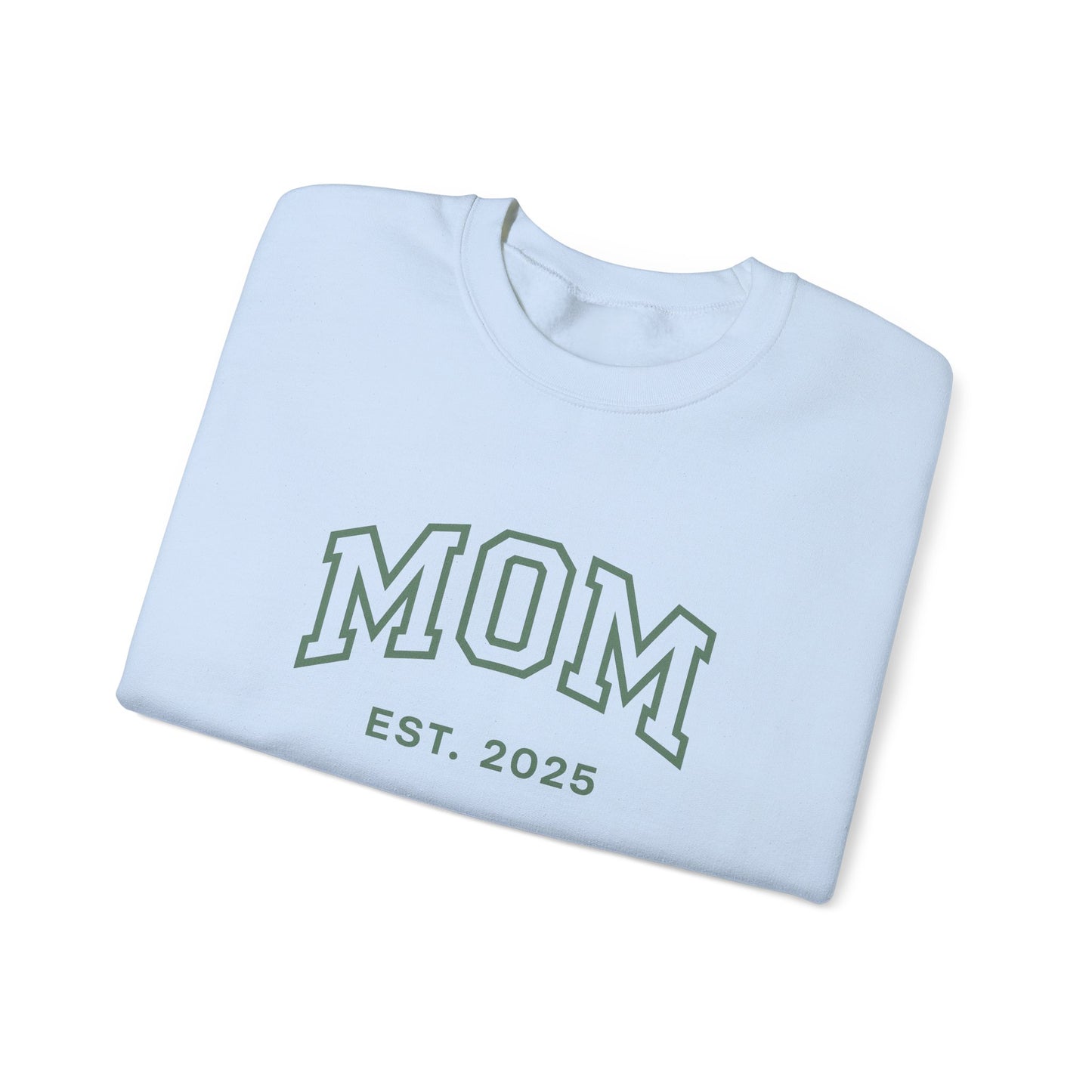 Mom Life Unisex Heavy Blend Crewneck Sweatshirt, Mother's Day Gift, Cozy Apparel, Family Gift, EST 2025 Sweatshirt, Birthday Gift
