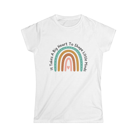 Women's Inspirational Rainbow Tee, Teacher Shirt, Heartfelt Gift, Motivational Top, Everyday Wear, Cute Graphic Tee